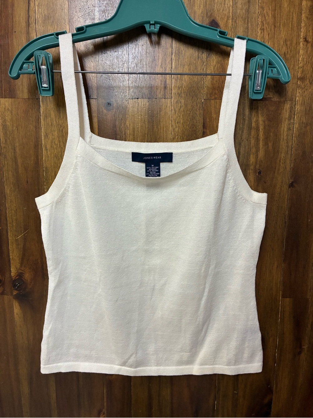Jones Wear Y2K Women’s Cream Knit Tank Top (M)
